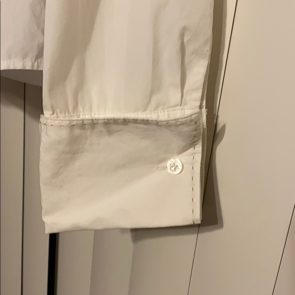 i.e. White Button-Up Blouse w/Cuff Sleeves  -14 - Picture 4 of 14